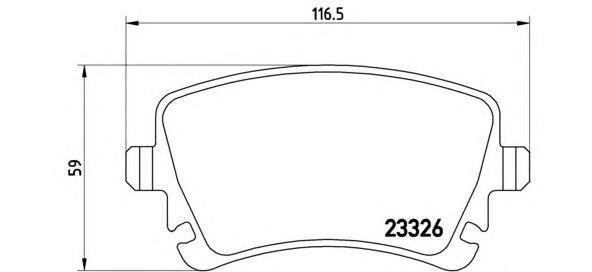 Okładziny (klocki) do hamulców tarczowych tylne Brembo P85083 cena, od 25,61 USD
