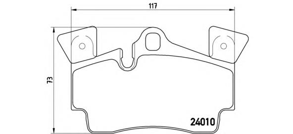 P85088 Brembo Okładziny (klocki) do hamulców tarczowych tylne
