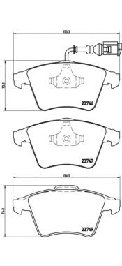 Klocki hamulcowe przednie tarczowe Brembo P85081 cena, od 35,11 USD