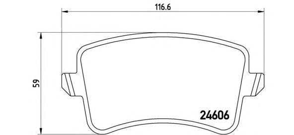 P85100 Brembo okładziny (klocki do hamulców tarczowych tylne)