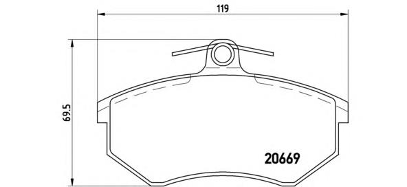 Klocki hamulcowe przednie tarczowe Brembo P85092 cena, od 22,45 USD
