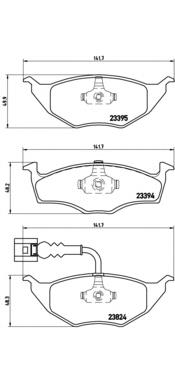 Klocki hamulcowe przednie tarczowe P85063 Brembo