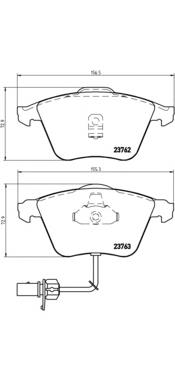Klocki hamulcowe przednie tarczowe P85056 Brembo