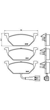 Klocki hamulcowe przednie tarczowe Brembo P85072 cena, od 26,62 USD