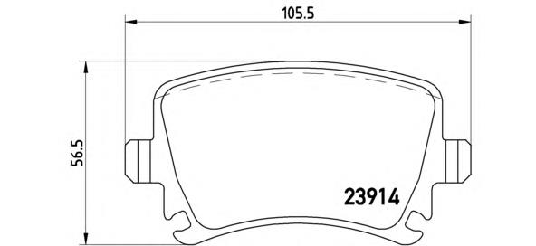 Okładziny (klocki) do hamulców tarczowych tylne Brembo P85073 cena, od 23,61 USD