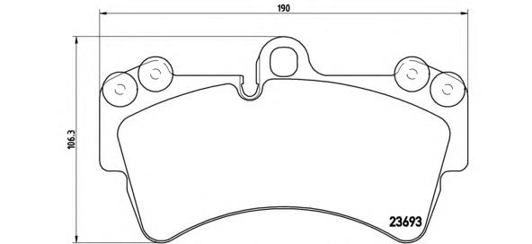 Klocki hamulcowe przednie tarczowe Brembo P85065 cena, od 44,84 USD