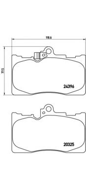 P83072 Brembo klocki hamulcowe przednie tarczowe