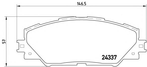 P83071 Brembo klocki hamulcowe przednie tarczowe