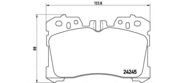 P83075 Brembo klocki hamulcowe przednie tarczowe