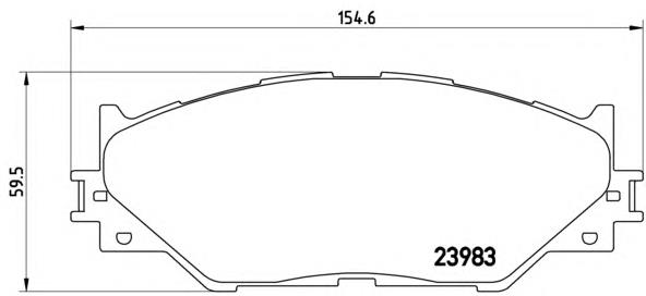 Klocki hamulcowe przednie tarczowe Brembo P83074 cena, od 28,21 USD