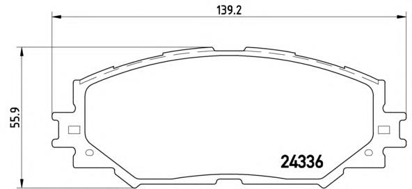 P83082 Brembo klocki hamulcowe przednie tarczowe