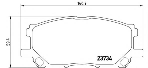 P83067 Brembo klocki hamulcowe przednie tarczowe