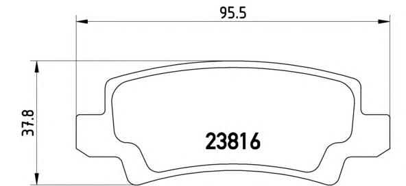 Okładziny (klocki) do hamulców tarczowych tylne Brembo P83065 cena, od 15,24 USD