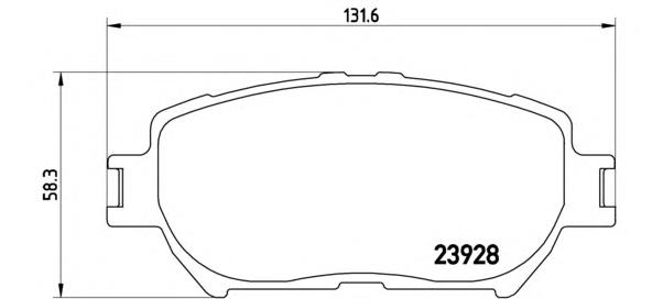 Klocki hamulcowe przednie tarczowe Brembo P83062 cena, od 25,50 USD