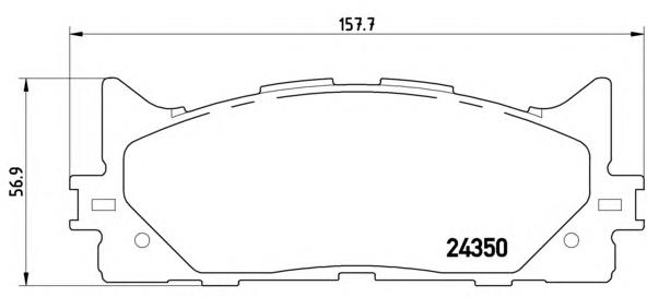 Klocki hamulcowe przednie tarczowe Brembo P83117 cena, od 30,10 USD