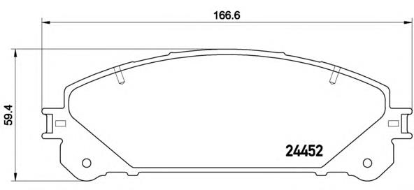 Klocki hamulcowe przednie tarczowe Brembo P83145 cena, od 28,82 USD