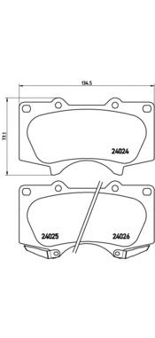 Klocki hamulcowe przednie tarczowe Brembo P83102 cena, od 27,98 USD