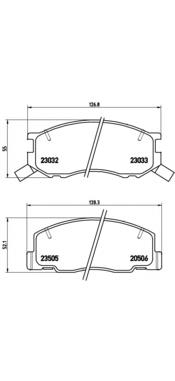Klocki hamulcowe przednie tarczowe 0446528340 Toyota