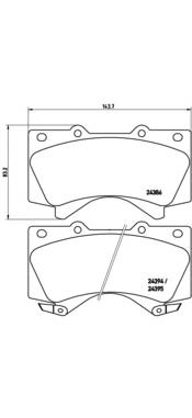 Klocki hamulcowe przednie tarczowe Brembo P83107 cena, od 32,26 USD