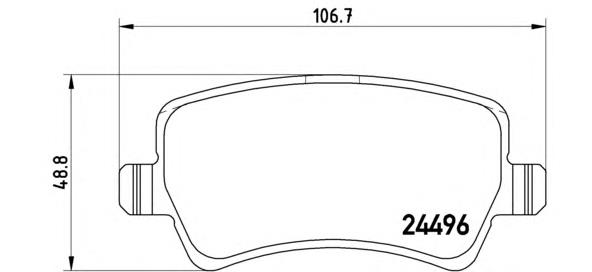 Okładziny (klocki) do hamulców tarczowych tylne Brembo P86021 cena, od 29,05 USD