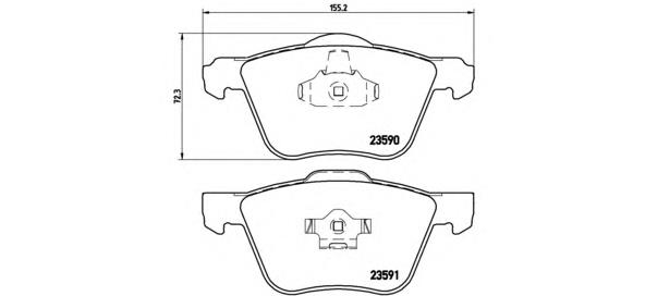 P86022 Brembo klocki hamulcowe przednie tarczowe