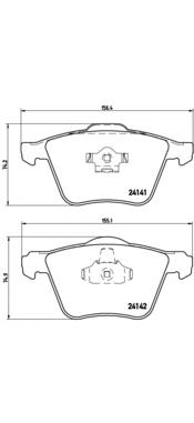 P86018 Brembo klocki hamulcowe przednie tarczowe