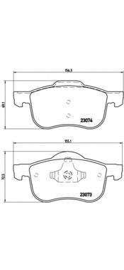 P86016 Brembo klocki hamulcowe przednie tarczowe