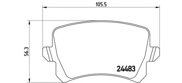 P85109 Brembo okładziny (klocki do hamulców tarczowych tylne)