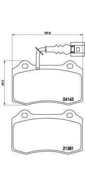 Klocki hamulcowe przednie tarczowe Brembo P85104 cena, od 48,28 USD