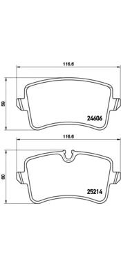 Okładziny (klocki) do hamulców tarczowych tylne Brembo P85118 cena, od 30,27 USD