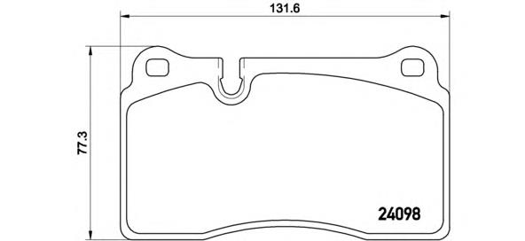 Klocki hamulcowe przednie tarczowe Brembo P85116 cena, od 28,68 USD