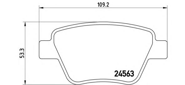 Okładziny (klocki) do hamulców tarczowych tylne Brembo P85114 cena, od 23,41 USD