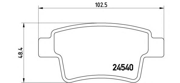 Okładziny (klocki) do hamulców tarczowych tylne Brembo P61085 cena, od 23,96 USD