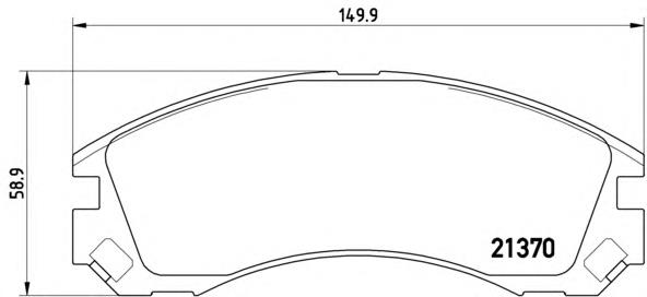 Klocki hamulcowe przednie tarczowe Brembo P61089 cena, od 26,19 USD