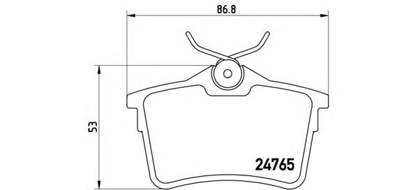 Okładziny (klocki) do hamulców tarczowych tylne Brembo P61084 cena, od 21,43 USD