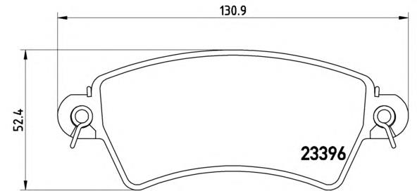 Klocki hamulcowe przednie tarczowe Brembo P61065 cena, od 38,87 USD