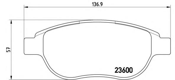 Klocki hamulcowe przednie tarczowe Brembo P61068 cena, od 25,68 USD