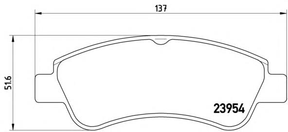 Klocki hamulcowe przednie tarczowe Brembo P61066 cena, od 25,70 USD