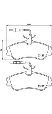 Klocki hamulcowe przednie tarczowe Brembo P61060 cena, od 22,31 USD