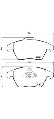 Klocki hamulcowe przednie tarczowe Brembo P61076 cena, od 31,84 USD