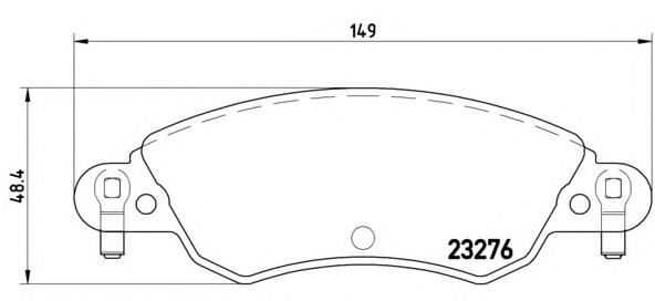 P61070 Brembo klocki hamulcowe przednie tarczowe