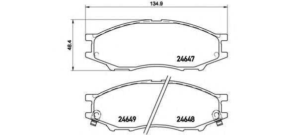 Klocki hamulcowe przednie tarczowe 4106095F0B Nissan/Infiniti