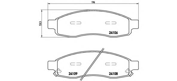 Klocki hamulcowe przednie tarczowe Infiniti QX56 SUV (JA60) (2003 - 2010) cena, od 26,24 USD