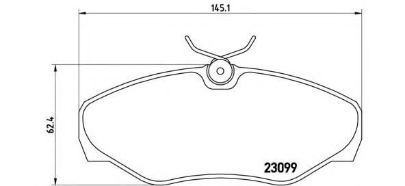 Klocki hamulcowe przednie tarczowe Brembo P56061 cena, od 26,64 USD