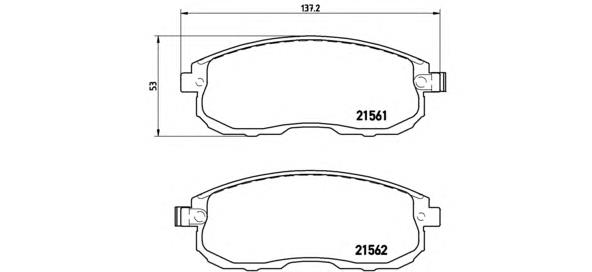 Klocki hamulcowe przednie tarczowe Brembo P56065 cena, od 29,02 USD