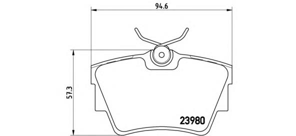 Okładziny (klocki) do hamulców tarczowych tylne Brembo P59041 cena, od 23,29 USD