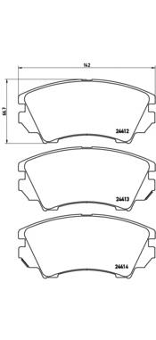 Klocki hamulcowe przednie tarczowe Brembo P59055 cena, od 29,43 USD