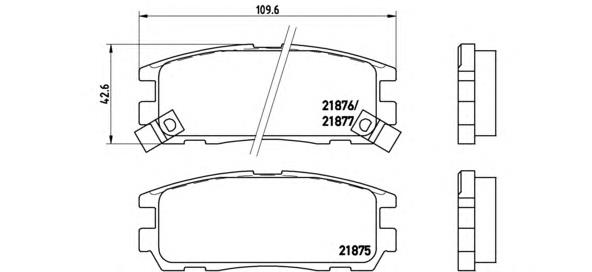 P59021 Brembo okładziny (klocki do hamulców tarczowych tylne)