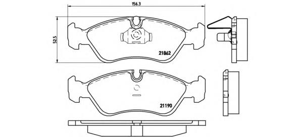 P59017 Brembo klocki hamulcowe przednie tarczowe