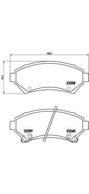 Klocki hamulcowe przednie tarczowe 1605067 Opel